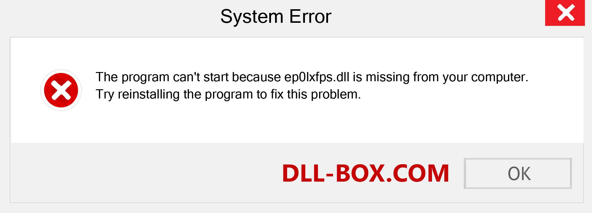  ep0lxfps.dll file is missing?. Download for Windows 7, 8, 10 - Fix  ep0lxfps dll Missing Error on Windows, photos, images