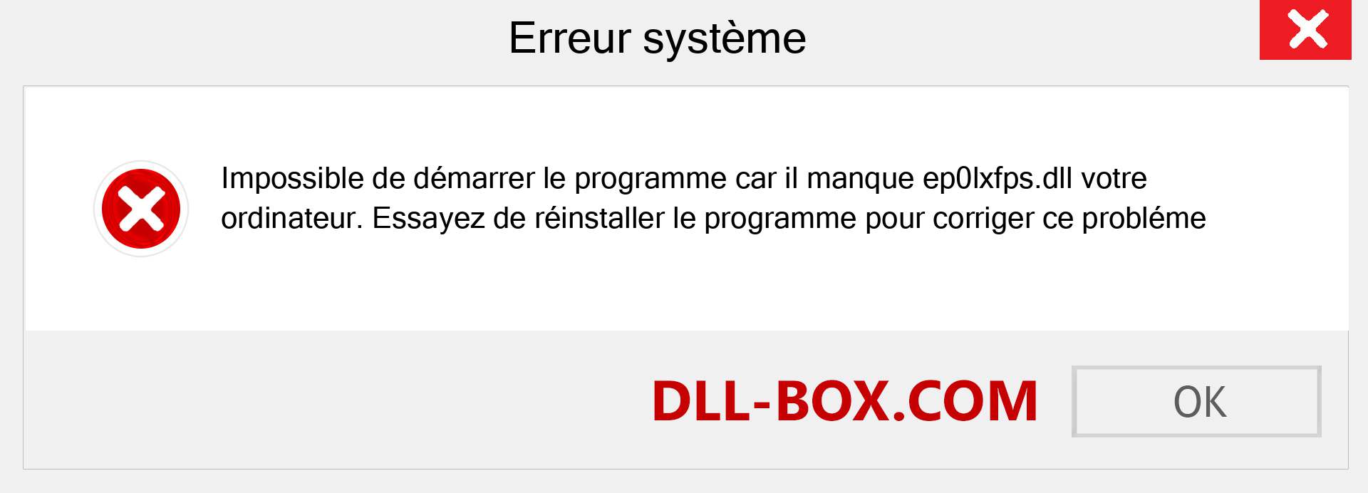 Le fichier ep0lxfps.dll est manquant ?. Télécharger pour Windows 7, 8, 10 - Correction de l'erreur manquante ep0lxfps dll sur Windows, photos, images